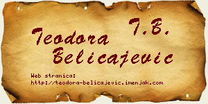 Teodora Beličajević vizit kartica